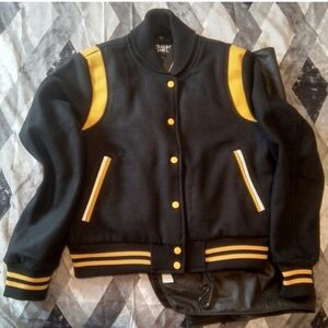 Black and Yellow Varsity Jacket